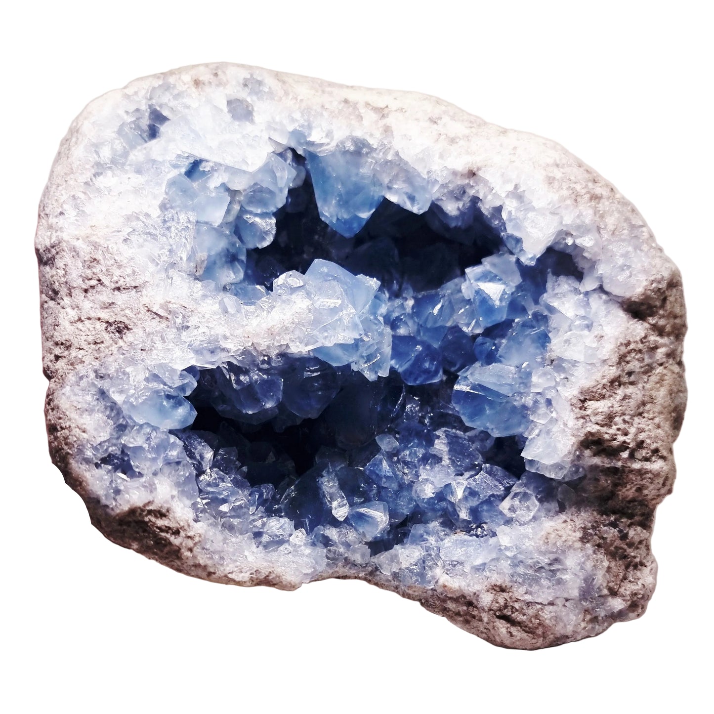 BLUE CELESTITE GEODE CLUSTER 6.4 kg - CLAIRVOYANCE