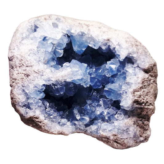 BLUE CELESTITE GEODE CLUSTER 6.4 kg - CLAIRVOYANCE