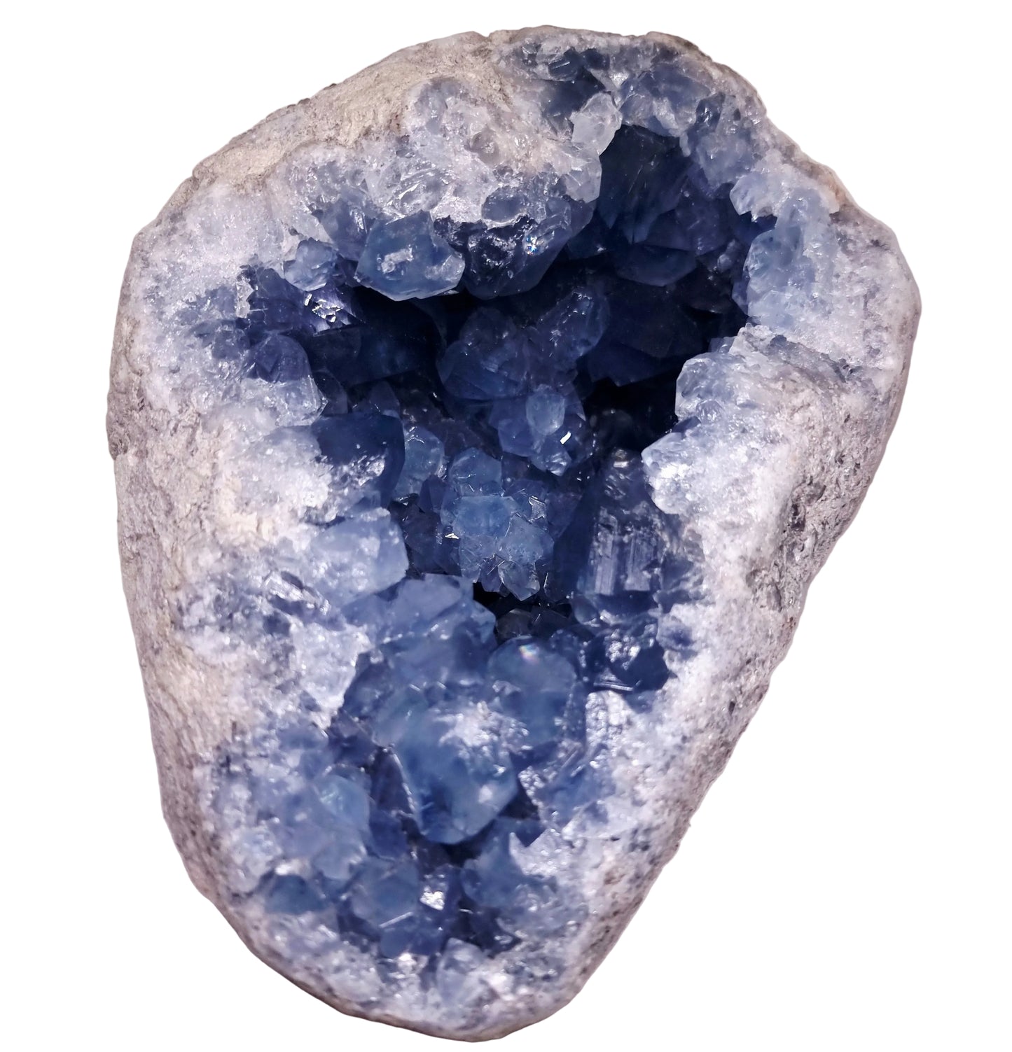 BLUE CELESTITE GEODE CLUSTER 6.1 kg - CLAIRVOYANCE