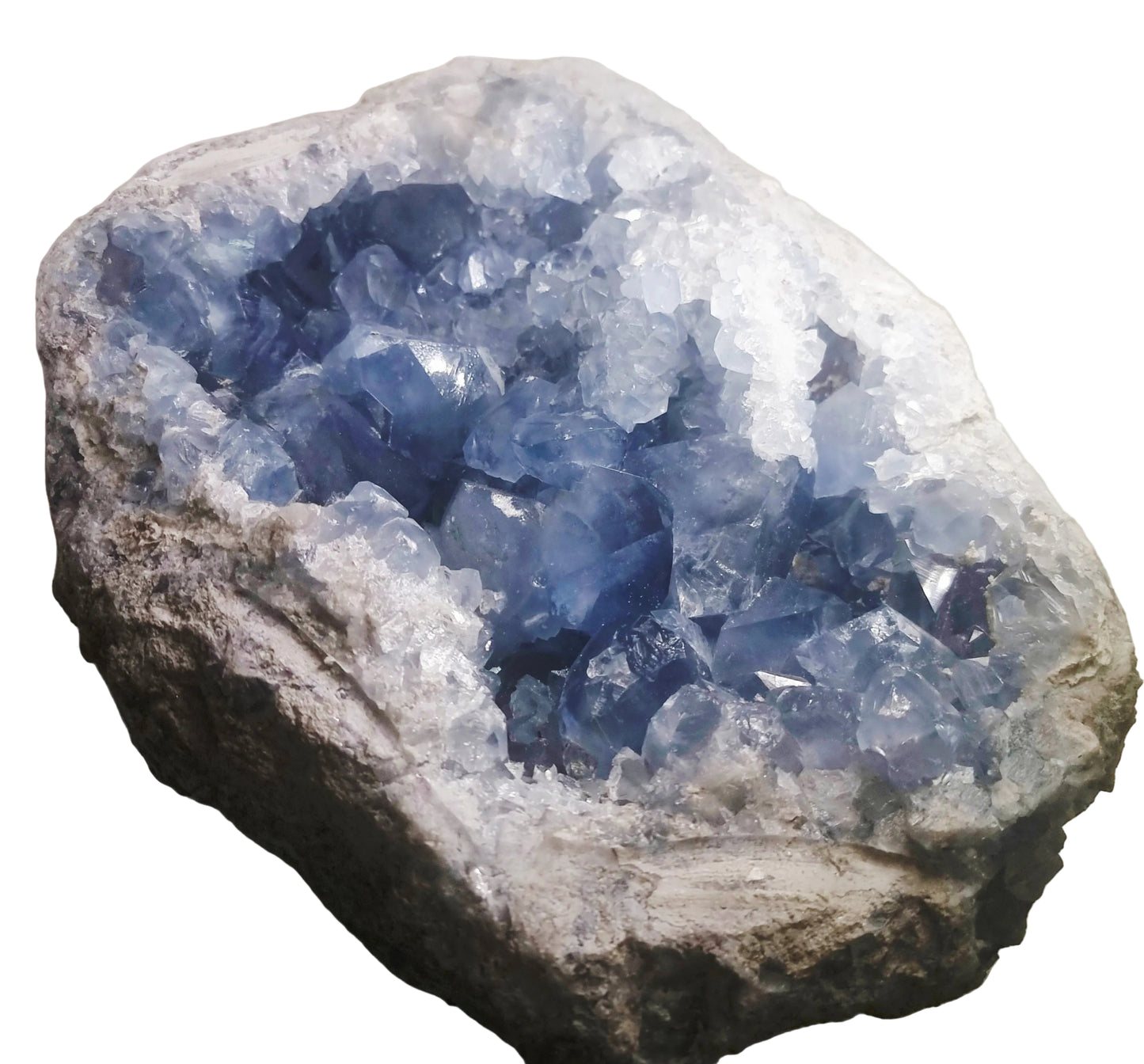 BLUE CELESTITE GEODE CLUSTER 14.1 kg - CLAIRVOYANCE