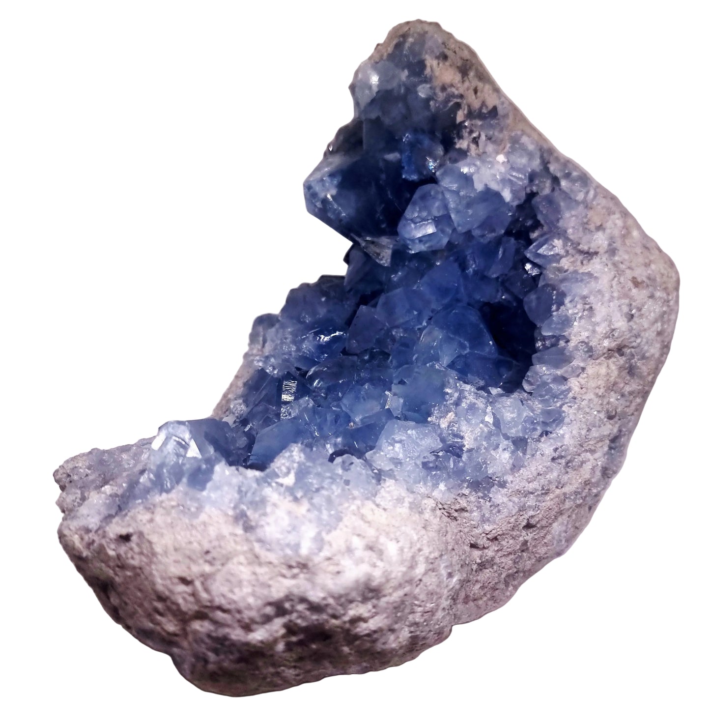 BLUE CELESTITE GEODE CLUSTER 6.41 kg - CLAIRVOYANCE