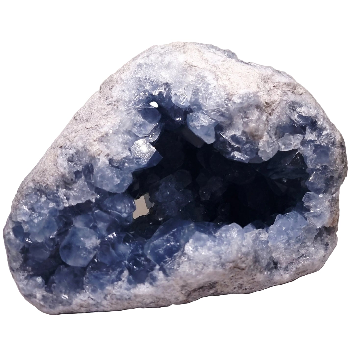 BLUE CELESTITE GEODE CLUSTER 6.1 kg - CLAIRVOYANCE