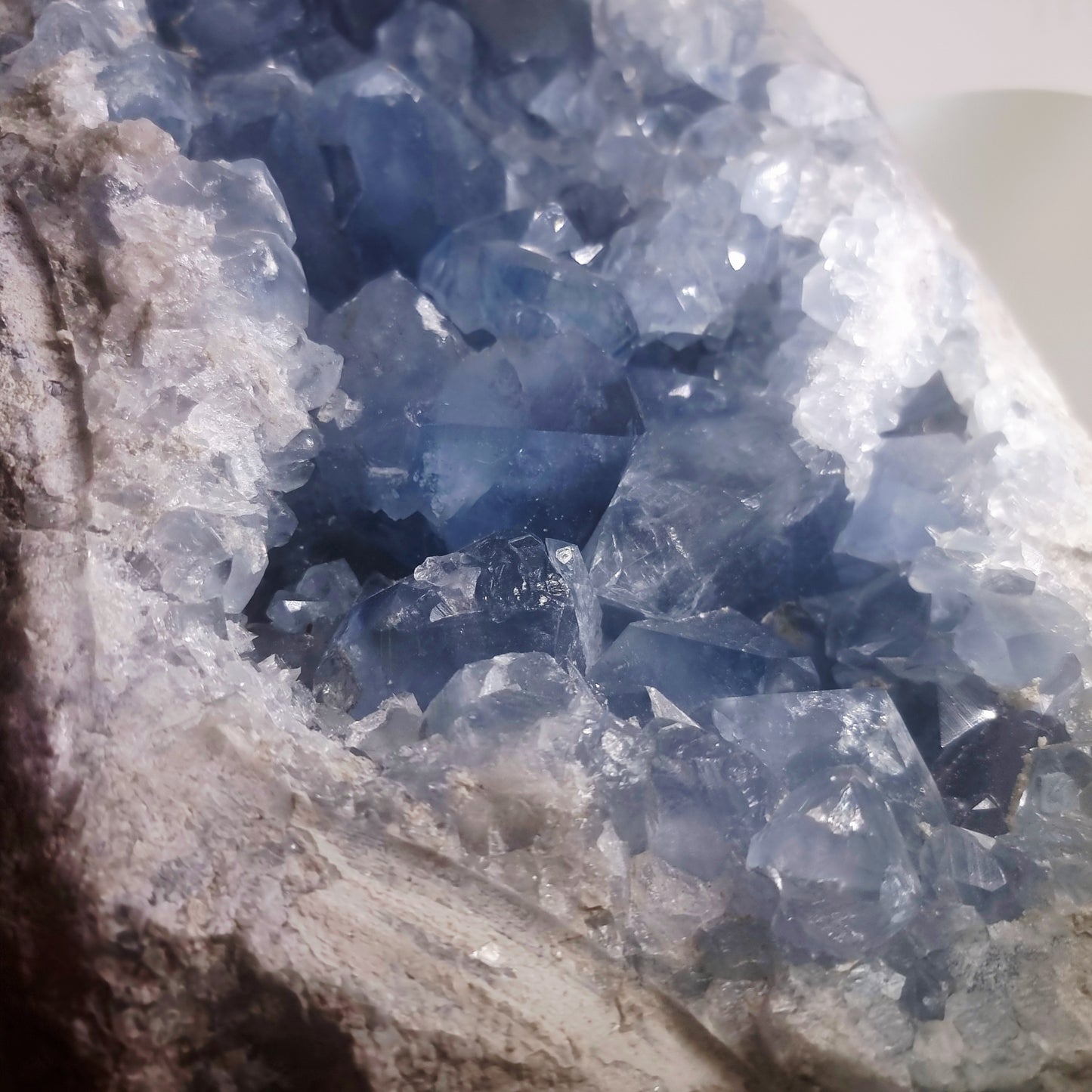 BLUE CELESTITE GEODE CLUSTER 14.1 kg - CLAIRVOYANCE