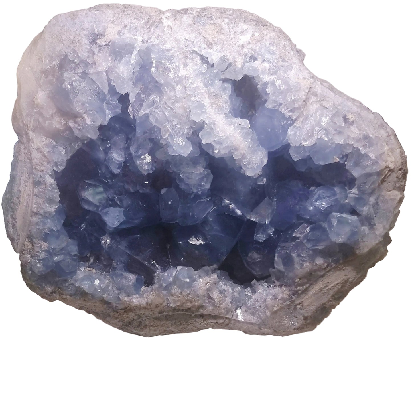 BLUE CELESTITE GEODE CLUSTER 14.1 kg - CLAIRVOYANCE