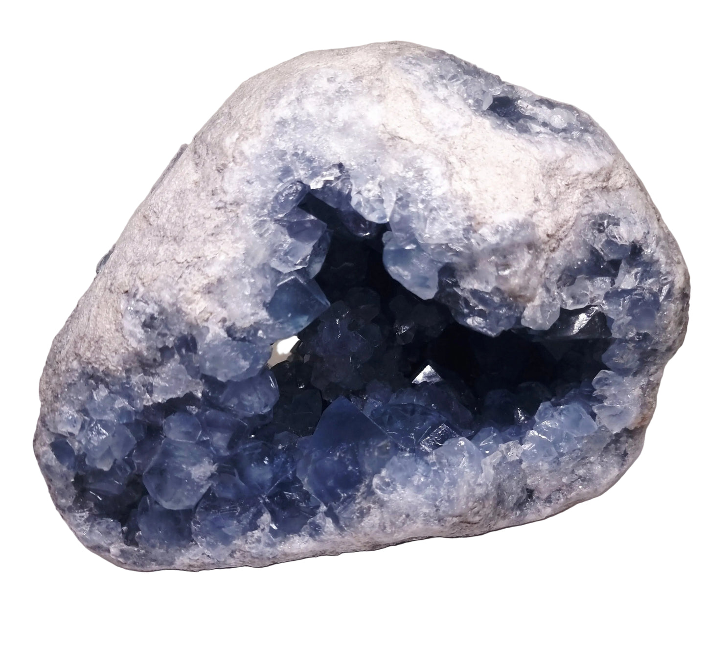 BLUE CELESTITE GEODE CLUSTER 6.1 kg - CLAIRVOYANCE