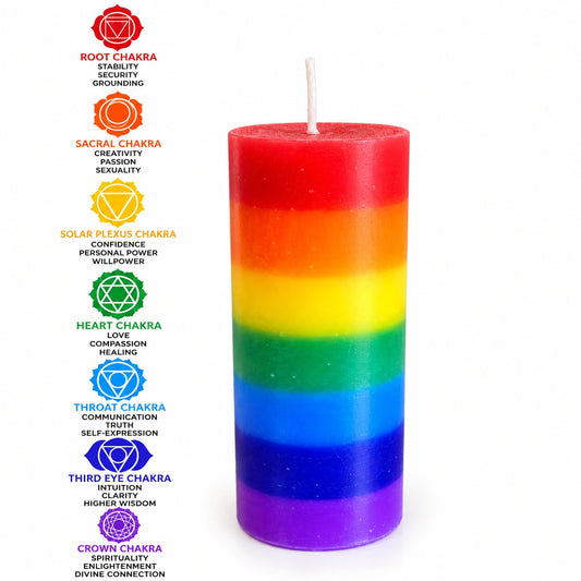 CHAKRA BALANCING CANDLE 15 x 7 cm