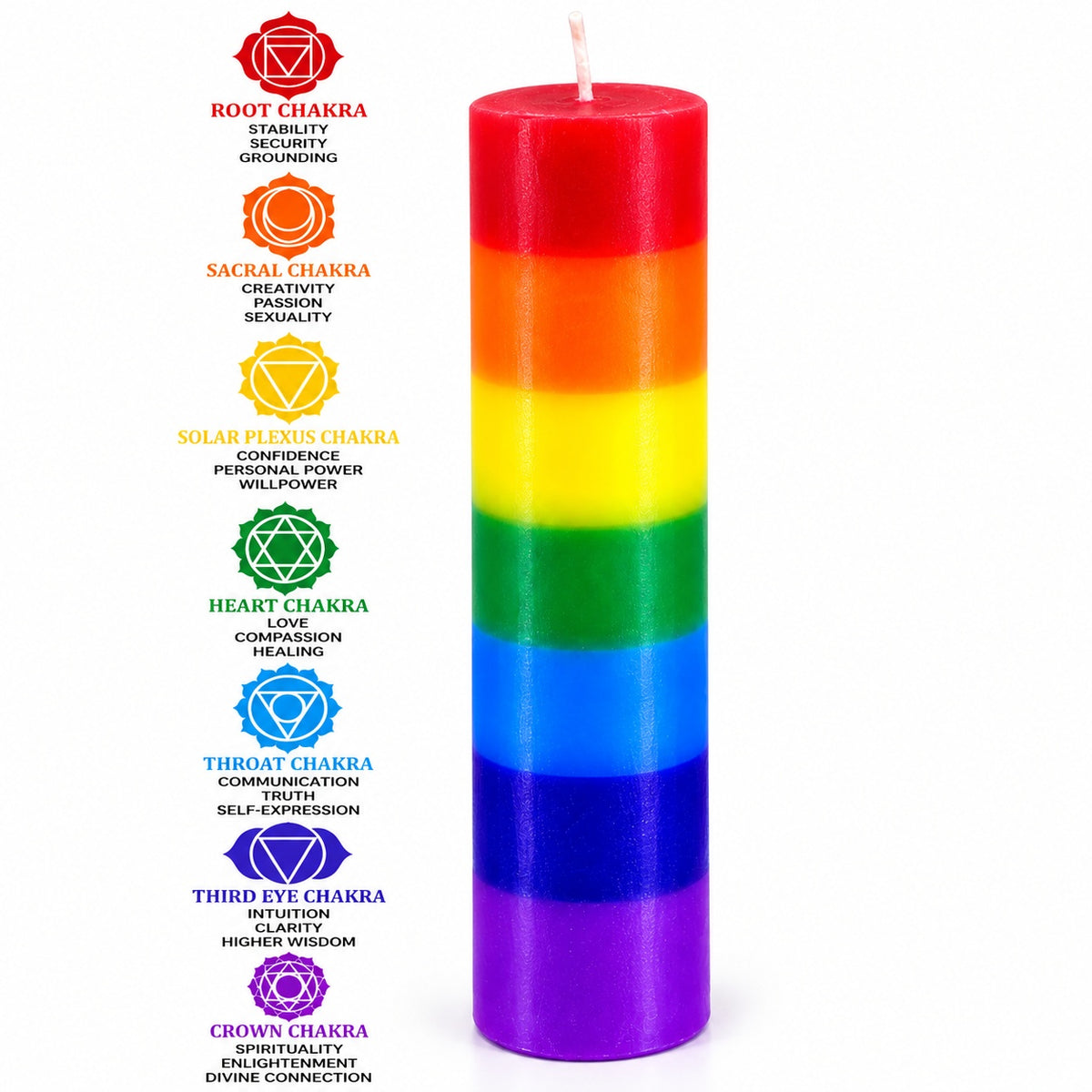 CHAKRA BALANCING CANDLE 18 x 5 cm