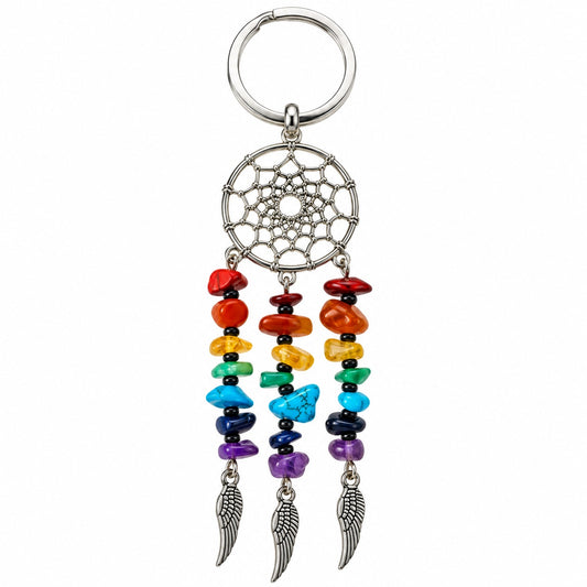 Chakra Dreamcatcher Keychain - Wildlings Crystals South Africa