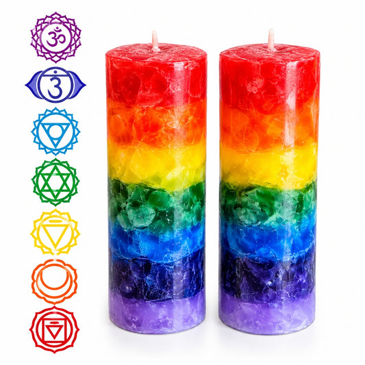 CHAKRA BALANCING CANDLE 13 cm - ENERGY HEALING