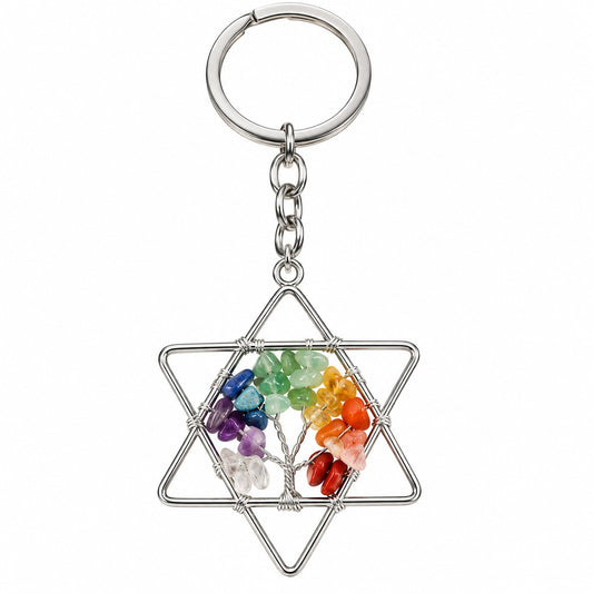 Chakra Star Keychain - Wildlings Crystals South Africa