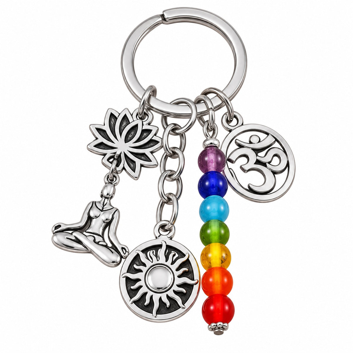 Chakra Yogi Keychain - Wildlings Crystals South Africa