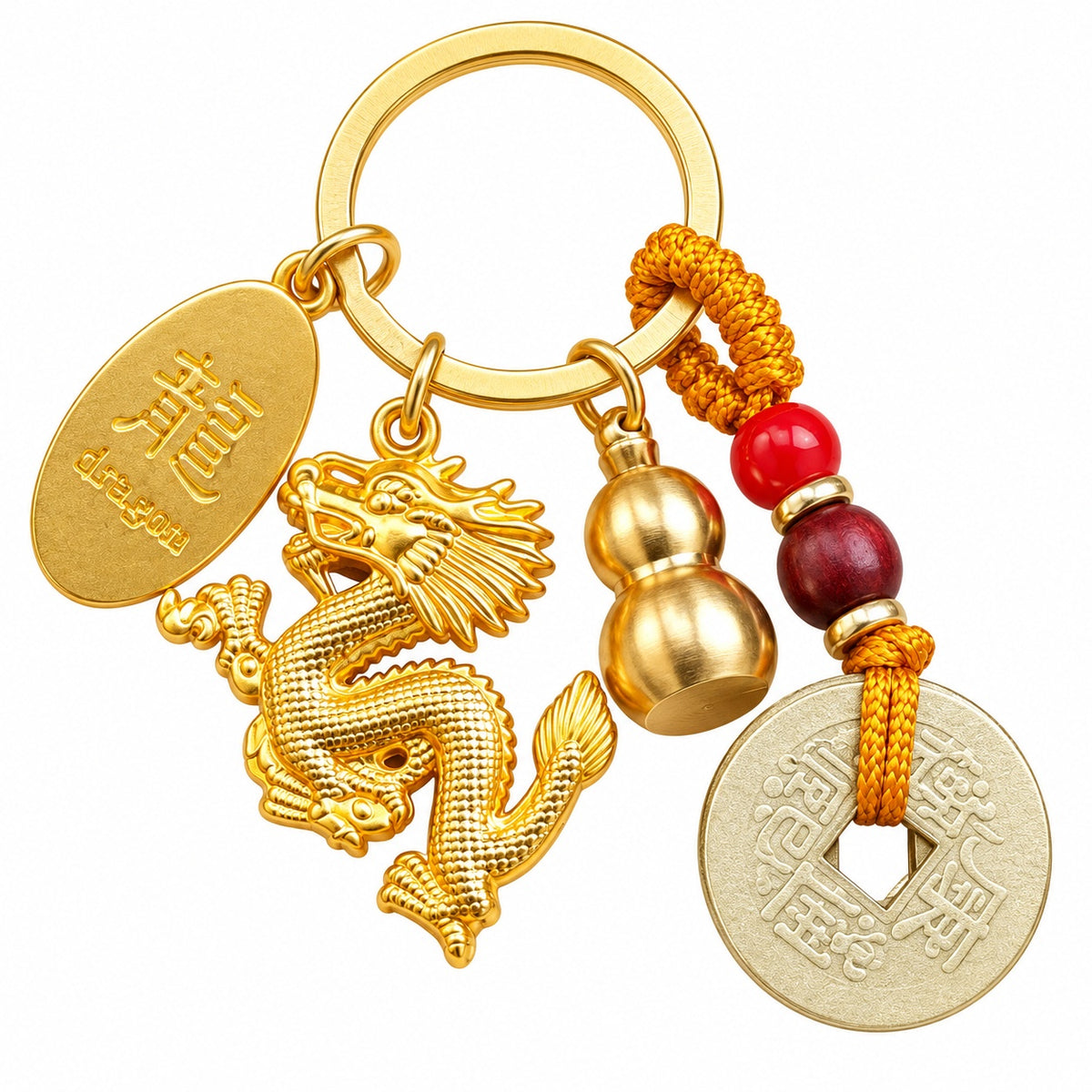 Chinese Dragon Prosperity Keychain – Wildlings Crystals
