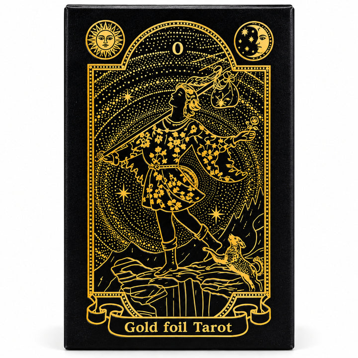 Gold Foil Tarot Card Deck - Wildlings Crystals South Africa