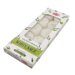 HEM WHITE SAGE TEA LIGHT CANDLES PACK OF 10