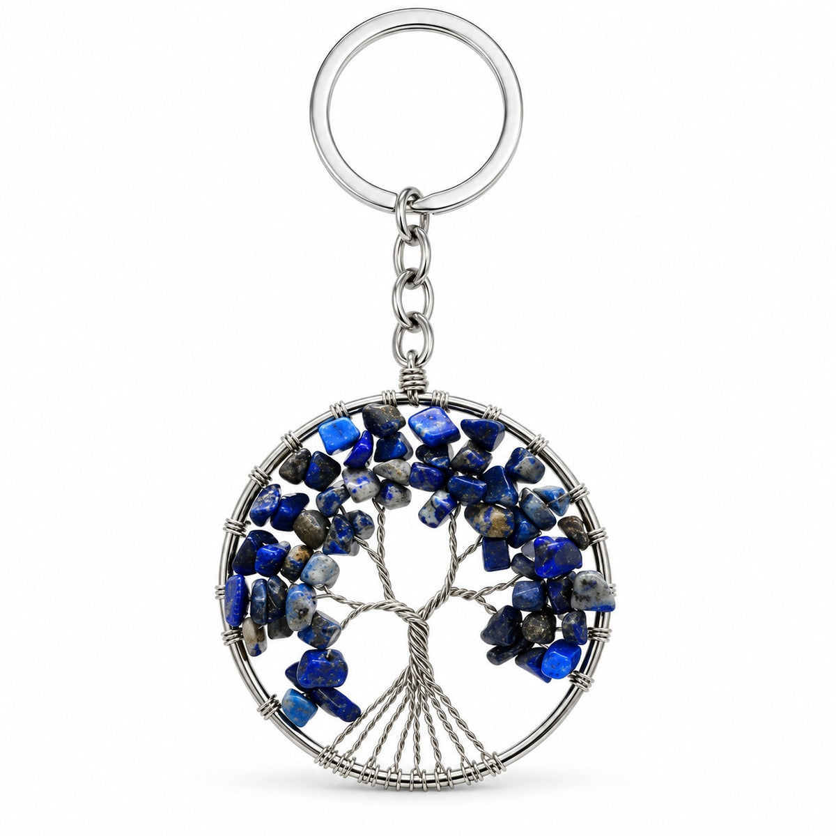 Lapis Lazuli Tree Of Life Keychain - Wildlings Crystals South Africa