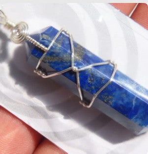 DOUBLE TERMINATED LAPIS LAZULI PENDANT - INTUITION