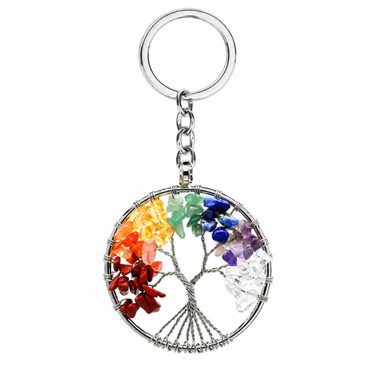 Chakra Tree Of Life Keychain - Wildlings Crystals South Africa