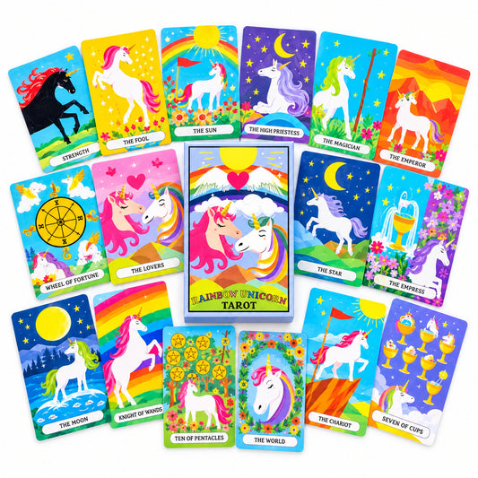 Rainbow Unicorn Tarot Deck - Wildlings Crystals South Africa