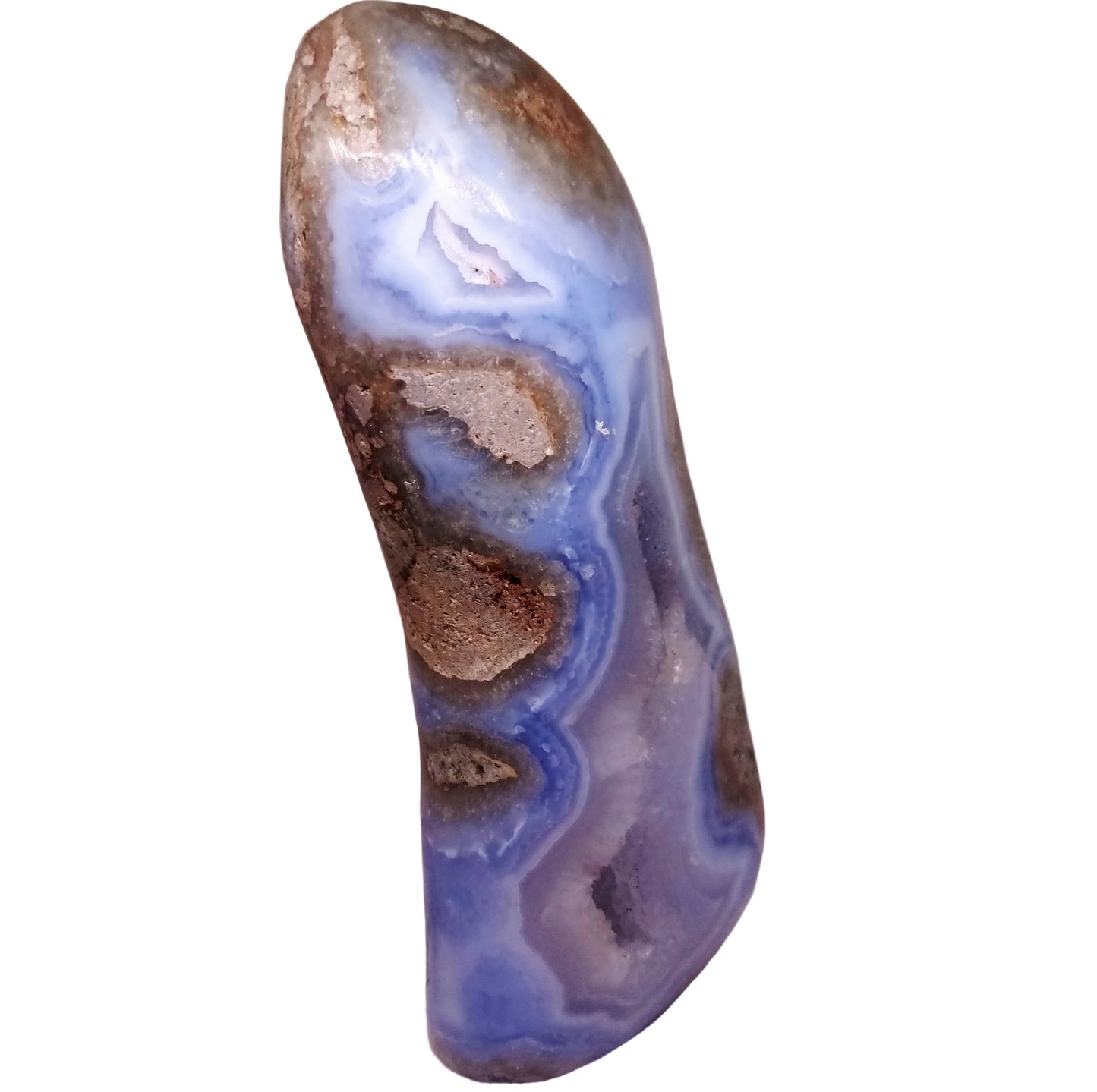BLUE LACE AGATE POLISHED FREEFORM 1.68 kg - COMMUNICATION & COURAGE
