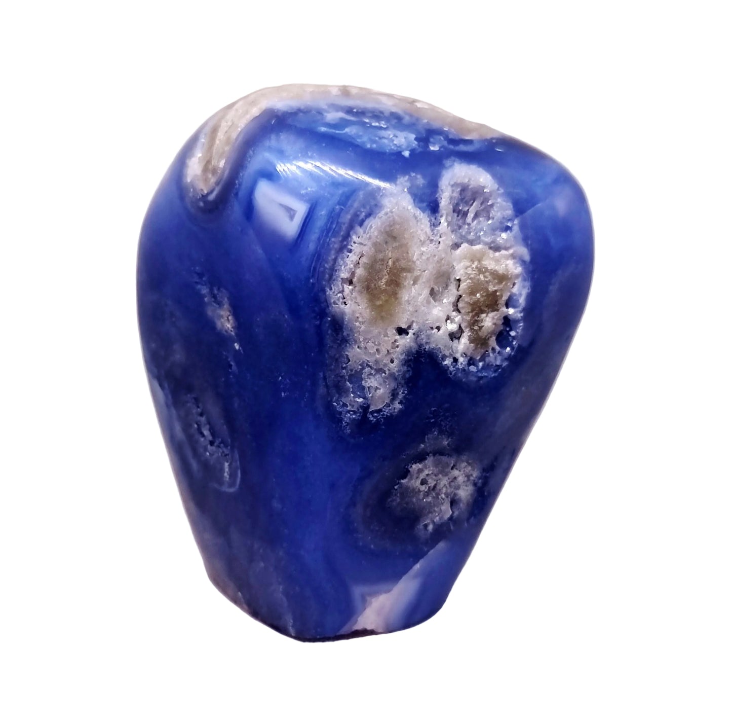 BLUE LACE AGATE POLISHED FREEFORM 1.26 kg - COMMUNICATION & COURAGE