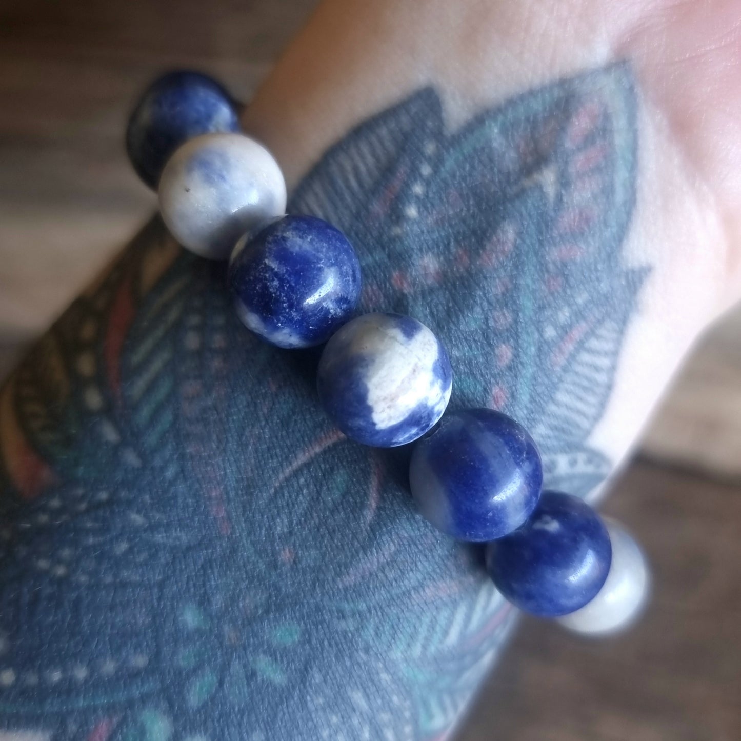 SODALITE ENERGY BRACELET 12 mm - INTUITION