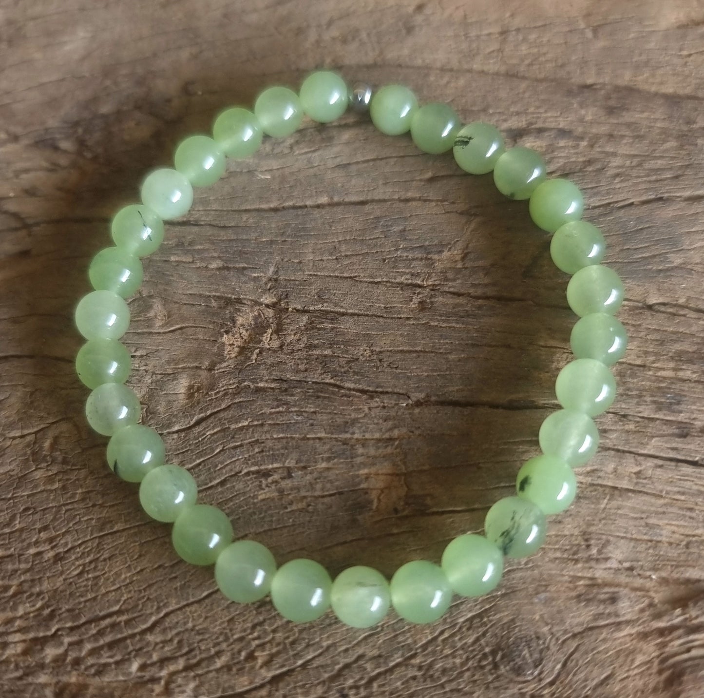 PREHNITE ENERGY BRACELET 6 mm - HEAL THE HEALER