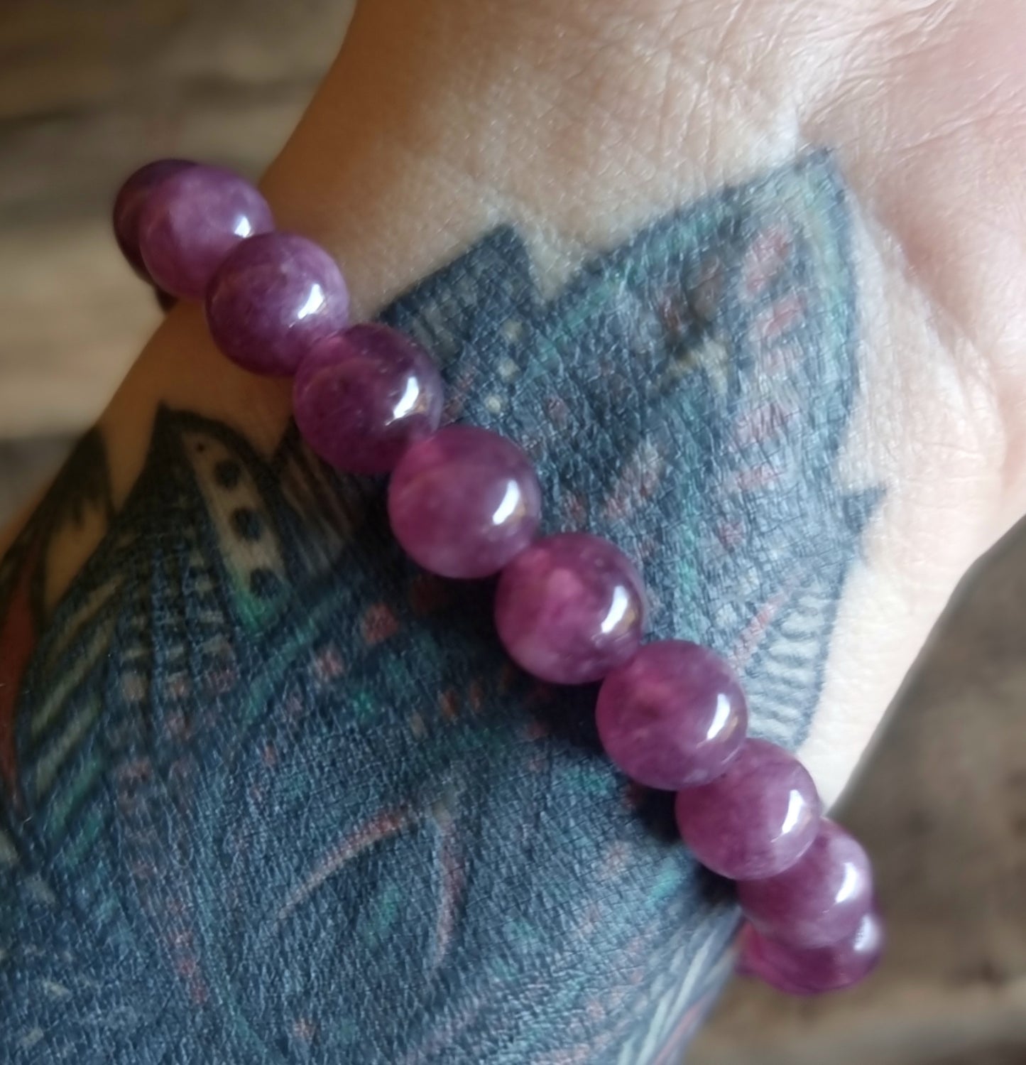 LEPIDOLITE ENERGY BRACELET 8mm- TRANSITION