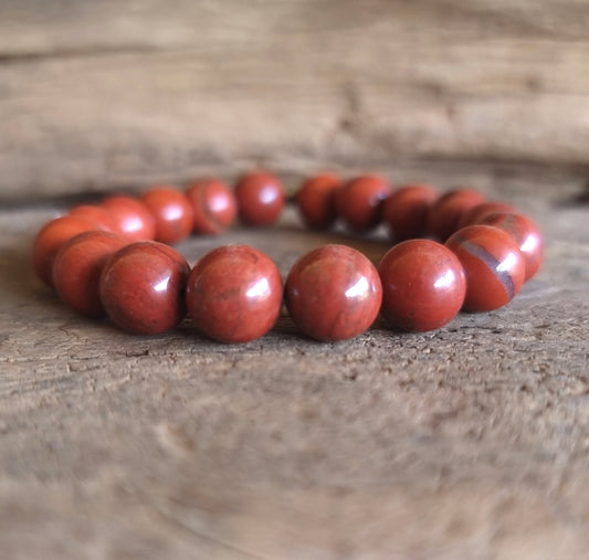 RED JASPER ENERGY BRACELET 10 mm - GROUNDING & PROTECTION