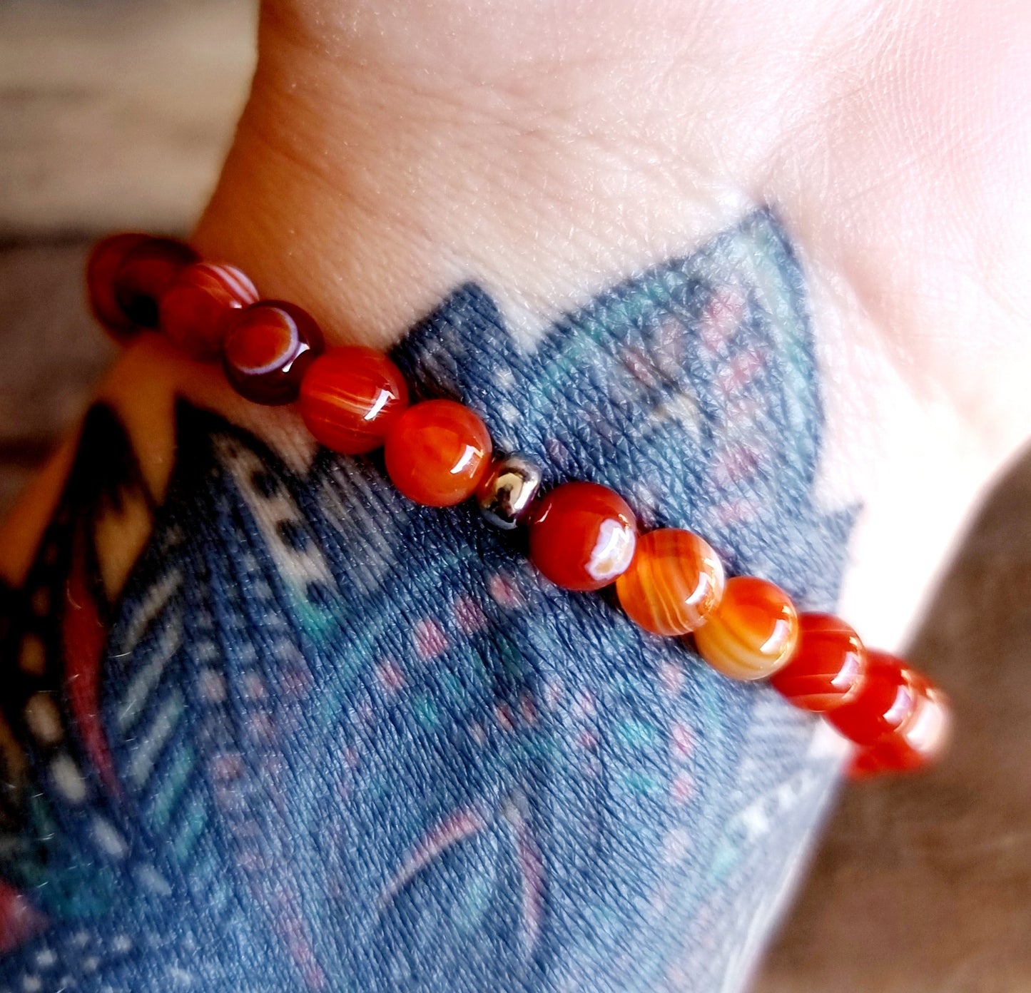 CARNELIAN ENERGY BRACELET 6 mm - PASSION & CREATIVITY