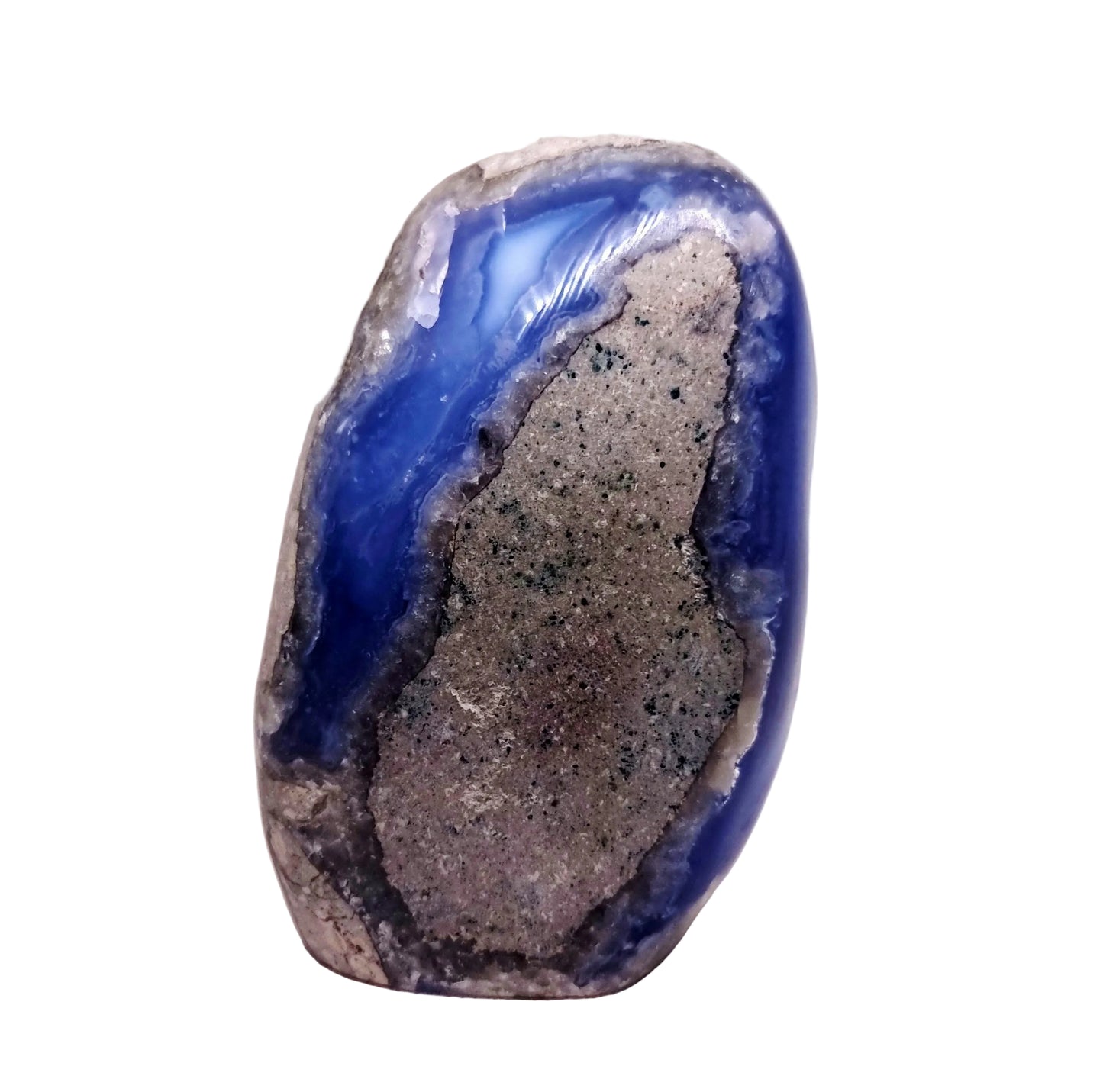 BLUE LACE AGATE POLISHED FREEFORM 1.46 kg - COMMUNICATION & COURAGE