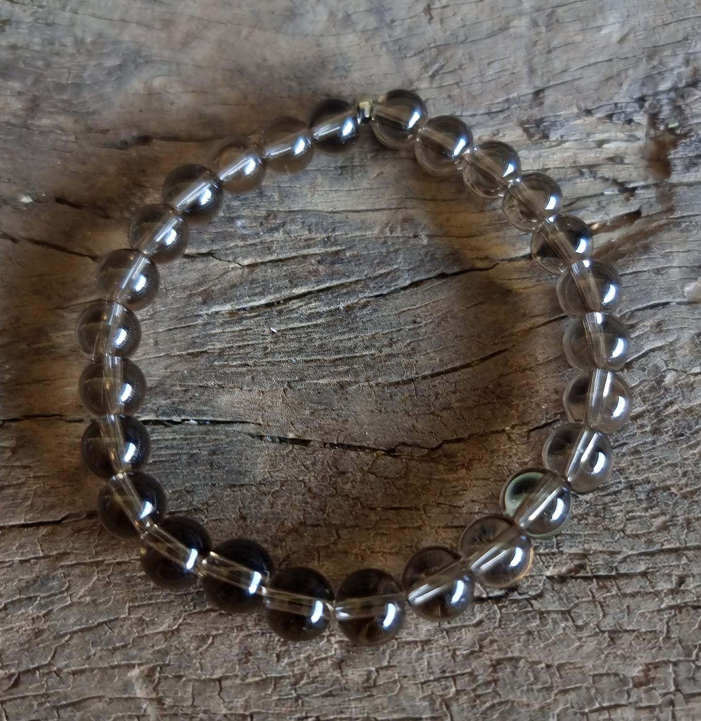 SMOKY QUARTZ ENERGY BRACELET 8 mm - GROUNDING