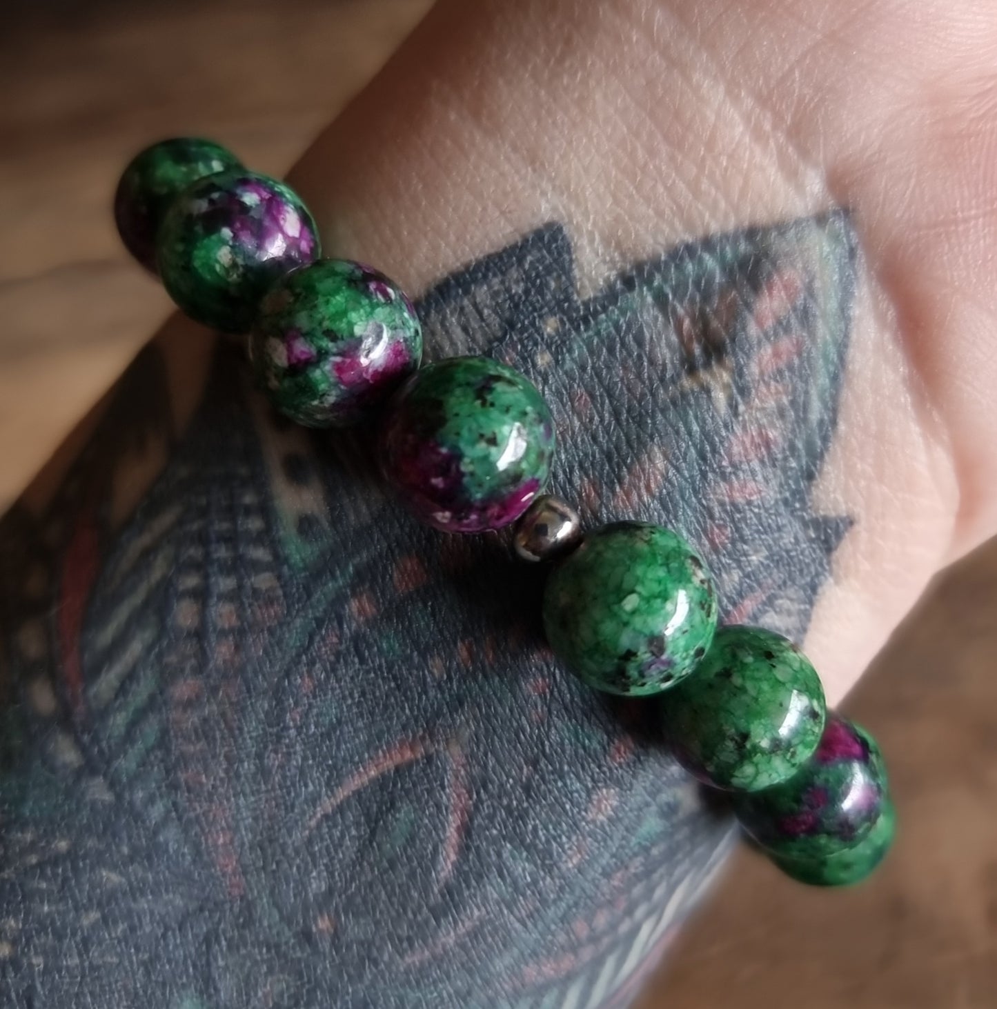 RUBY IN ZOISITE BRACELET 10mm - SPIRITUAL GROWTH