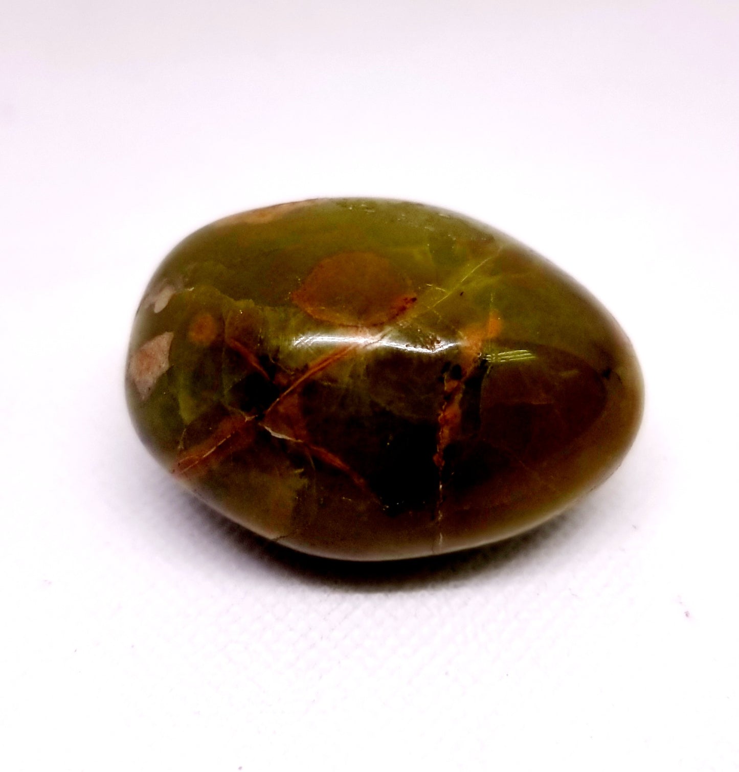 RARE DARK GREEN OPAL GALLET 71 g - WEALTH & HARMONY