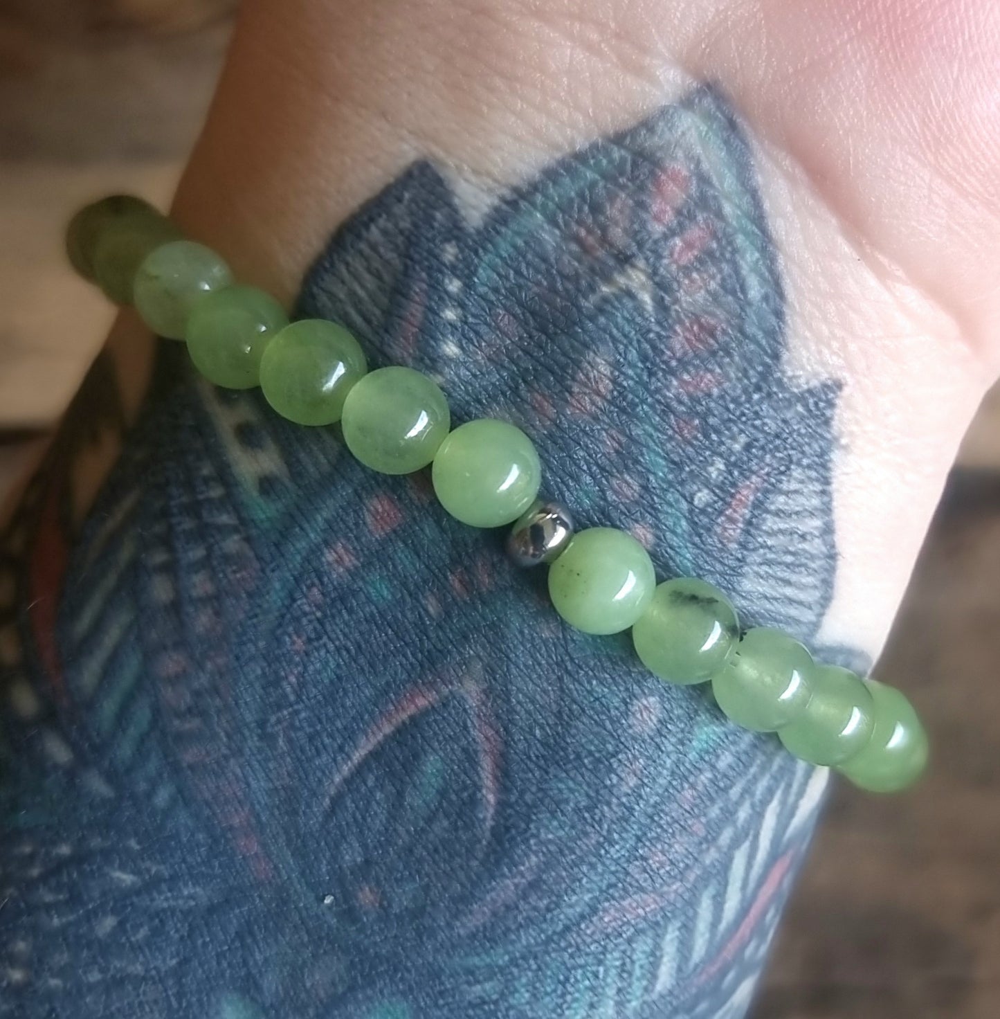 PREHNITE ENERGY BRACELET 6 mm - HEAL THE HEALER