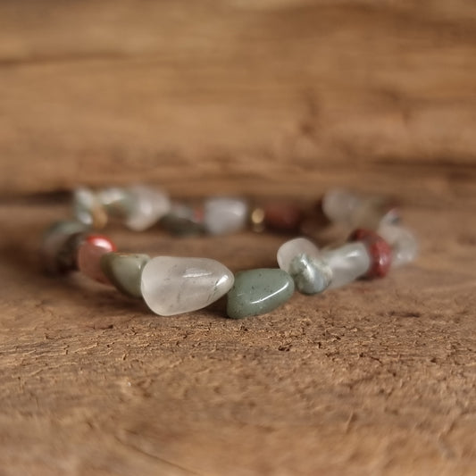 BLOODSTONE NUGGET BRACELET - GROUNDING & PROTECTION