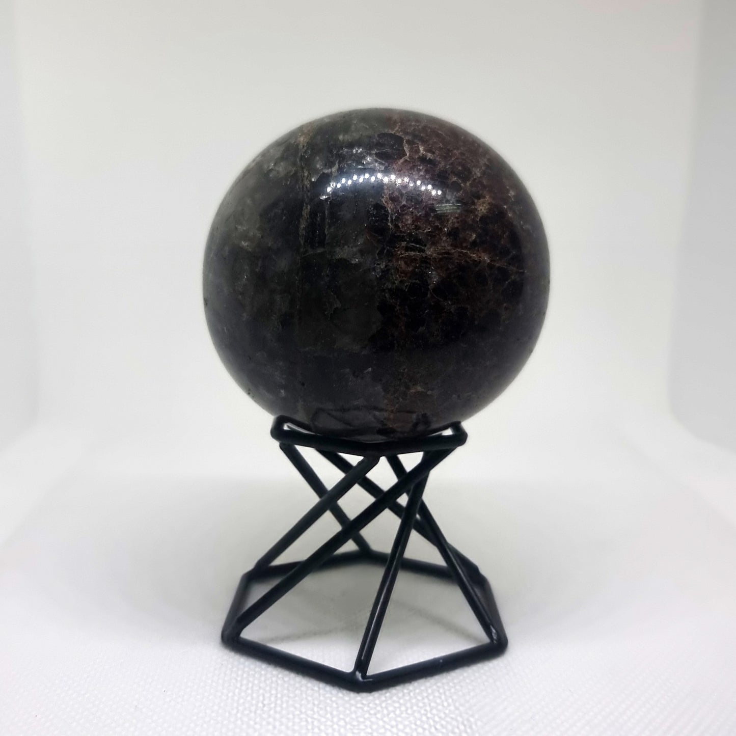 POLISHED RED GARNET SPHERE - LOVE & CREATIVITY