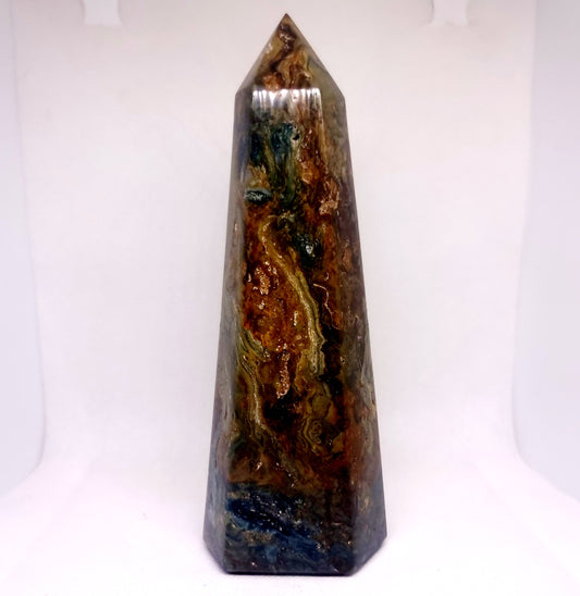OCEAN JASPER POLISHED TOWER 18 cm (700 g) - EMOTIONAL STABILITY