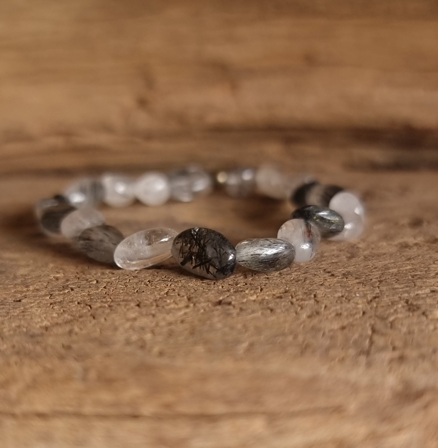 TOURMALATED QUARTZ NUGGET BRACELET - PROTECTION