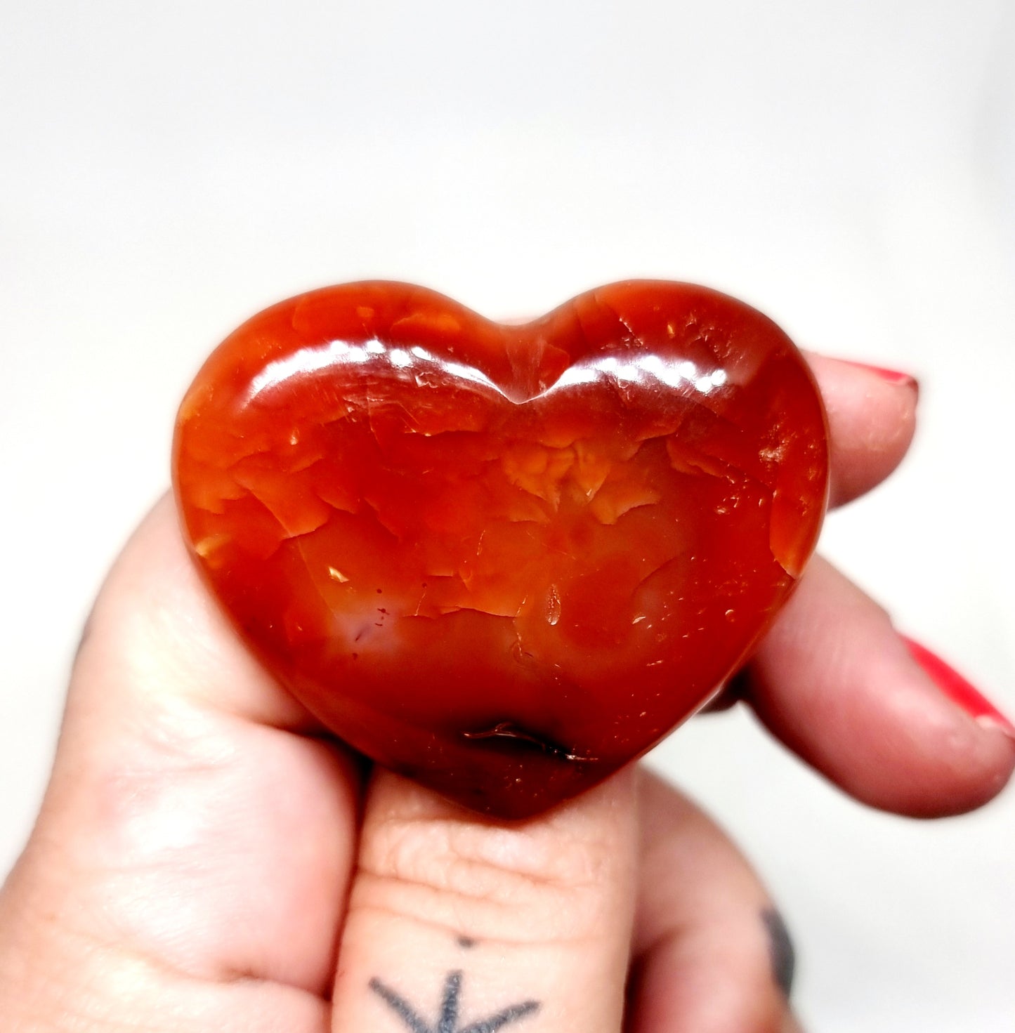 CARNELIAN HEARTS POLISHED SMALL - CREATIVITY