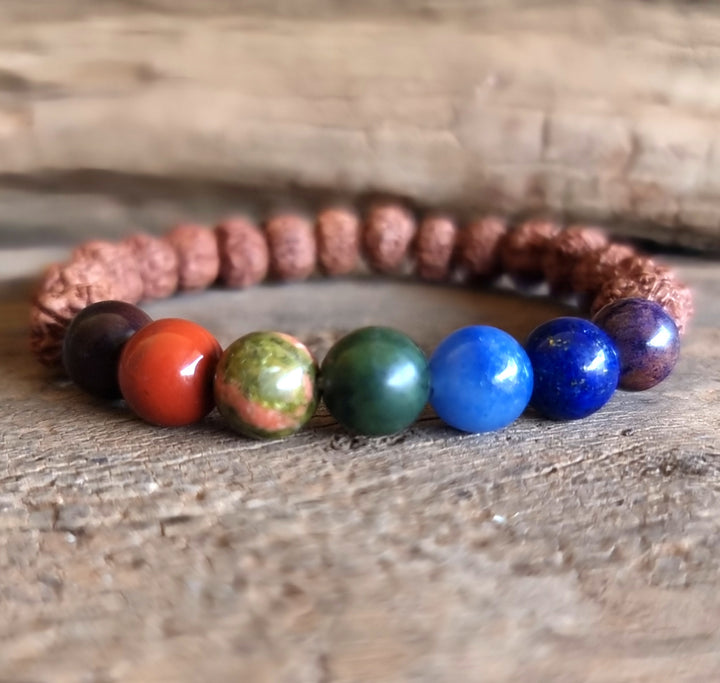Rudraksha Chakra Balancing Bracelet 8 mm - Wildlings Crystals South Africa