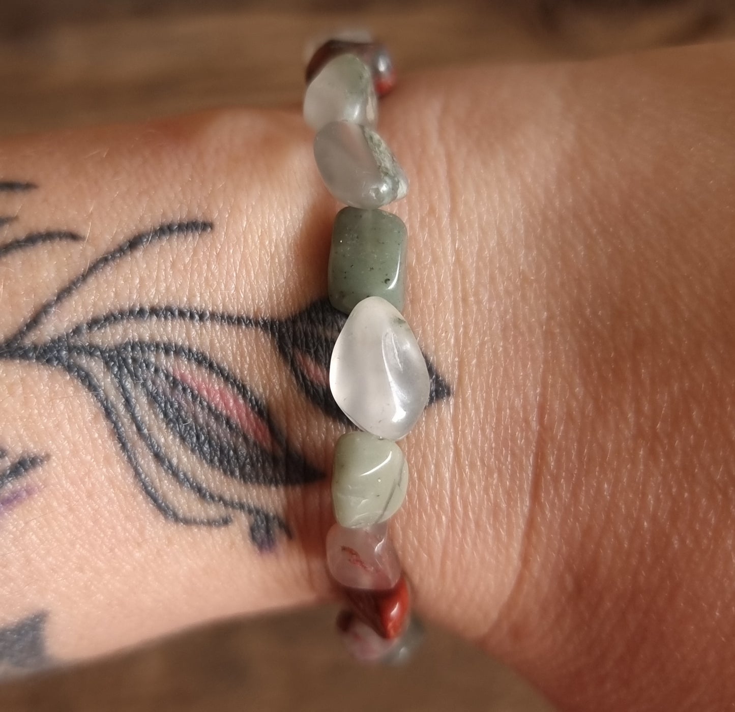 BLOODSTONE NUGGET BRACELET - GROUNDING & PROTECTION