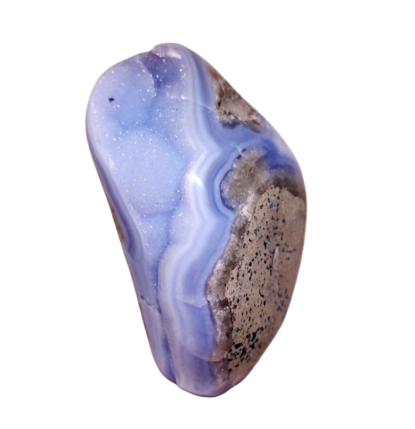 BLUE LACE AGATE POLISHED FREEFORM 1.1 kg - COMMUNICATION & COURAGE