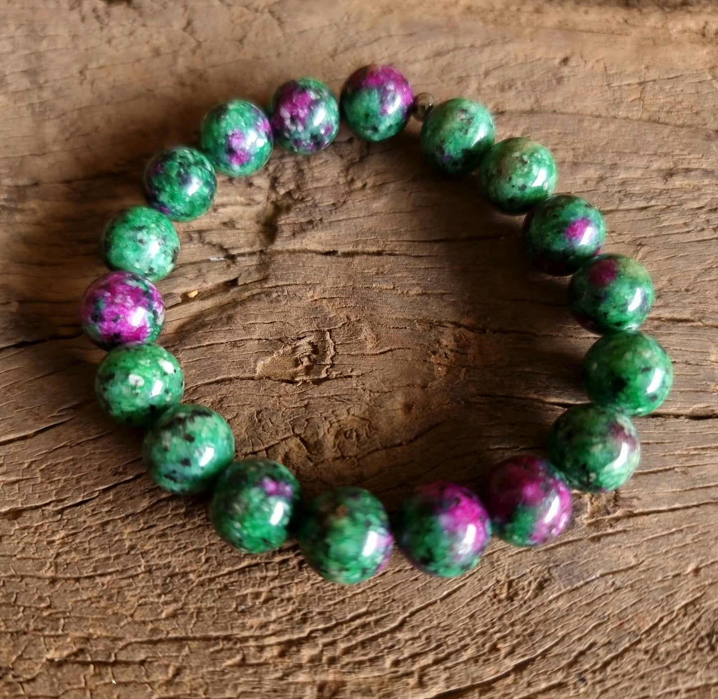 RUBY IN ZOISITE BRACELET 10mm - SPIRITUAL GROWTH