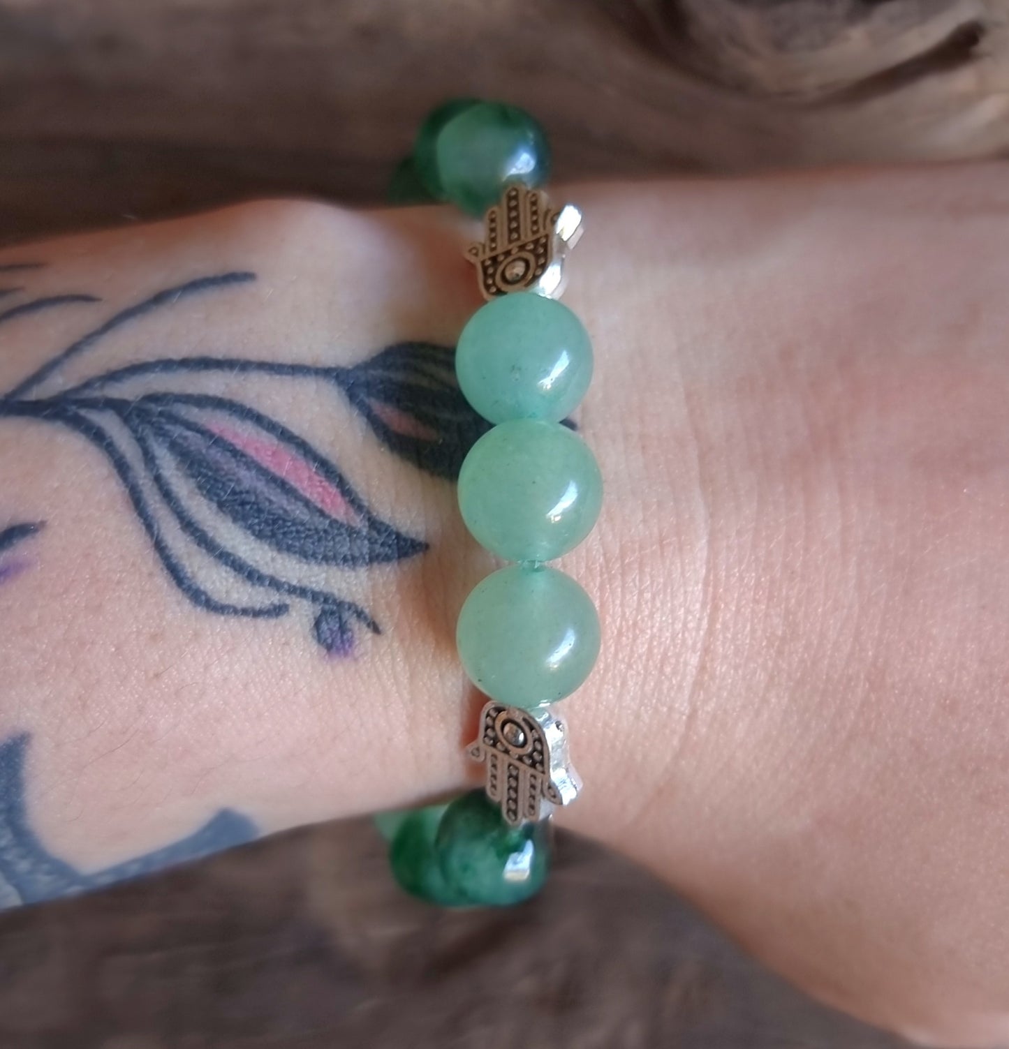 GREEN CHALCEDONY & GREEN AVENTURINE DUO BRACELET 8 mm - SPIRITUAL BALANCE