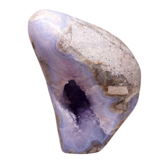 BLUE LACE AGATE POLISHED FREEFORM 1.84 kg - COMMUNICATION & COURAGE