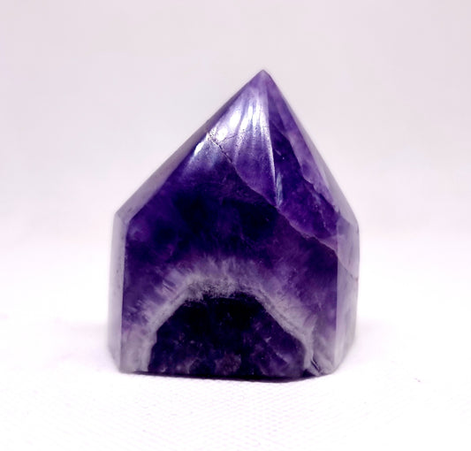 CHEVRON AMETHYST POLISHED TOWER 6 cm (160g) - INTUITION