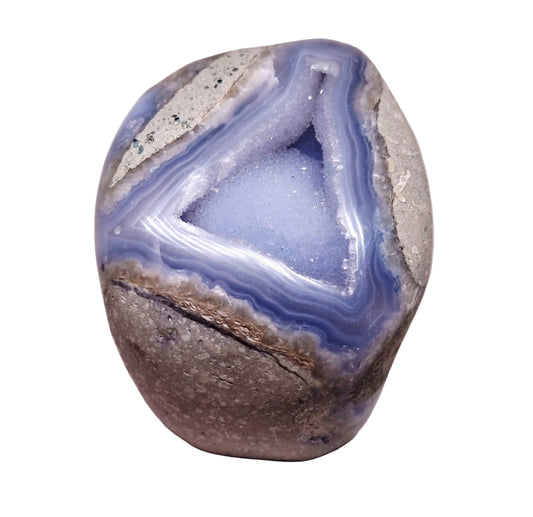 BLUE LACE AGATE POLISHED FREE FORM 1.7 kg - COMMUNICATION & COURAGE