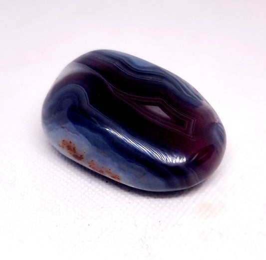 POLISHED RED SASHE RIVER AGATE PALM STONE 107 g - GROUNDING