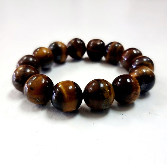 TIGER EYE BRACELET 14mm - PROTECTION & COURAGE