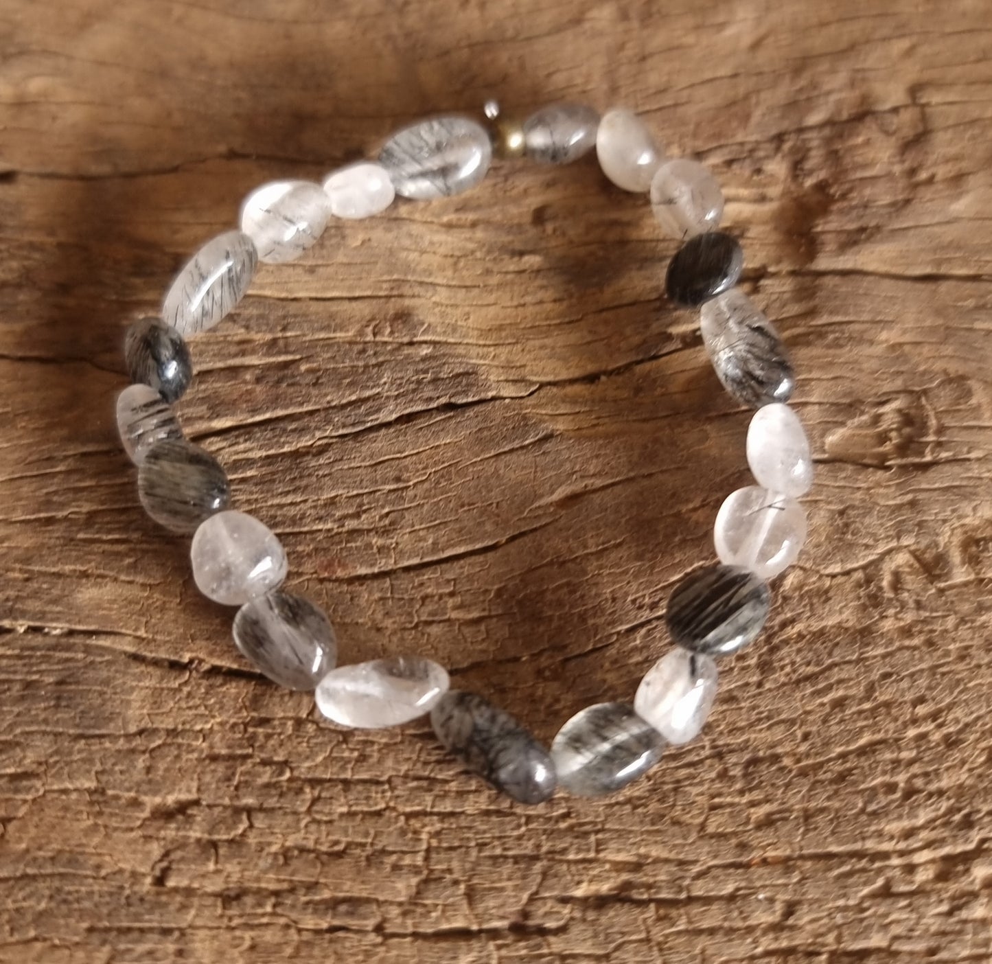 TOURMALATED QUARTZ NUGGET BRACELET - PROTECTION